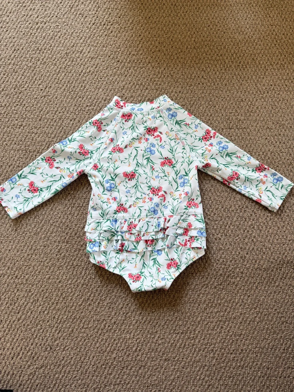 Janie and Jack Floral Girls Rashguard